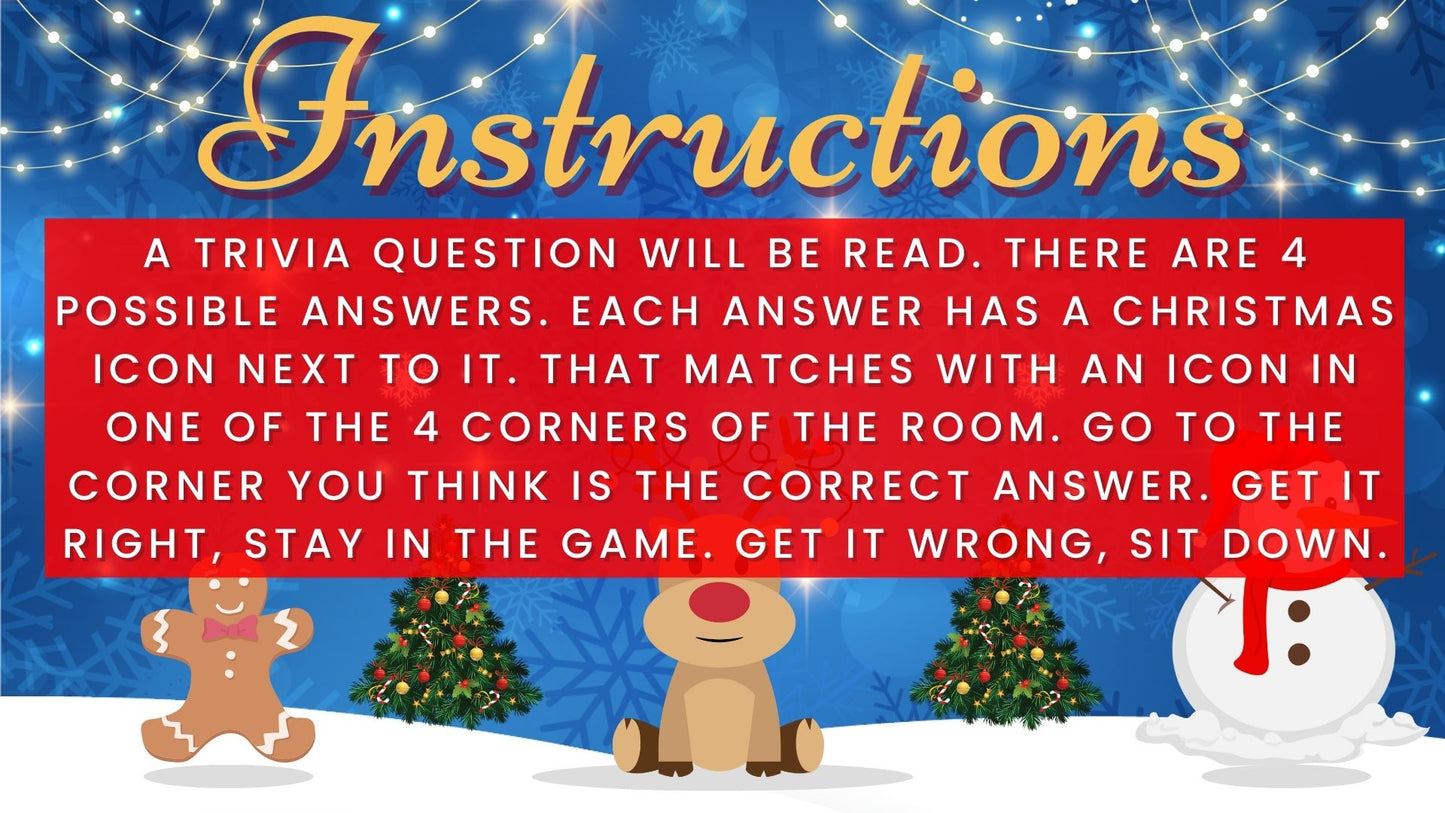 4 Corner Christmas Trivia